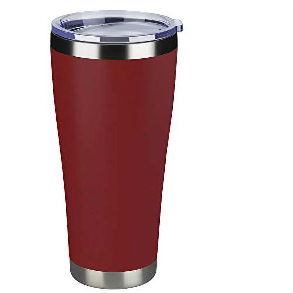 MEWAY 30oz Stainless Steel Tumblers ,Vacuum Insulated Cups Double Wall Large Tumbler with Lid ,Durable Powder Coated Thermos Coffee Mugs for Ice and Hot Drink (Red ,1)