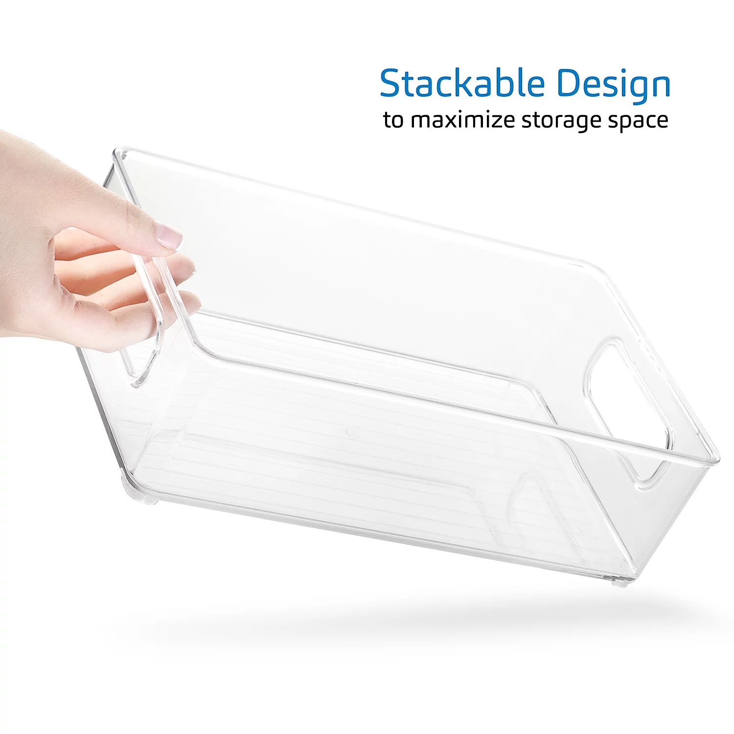 StorageBud Clear Storage Bins , 10X6X3