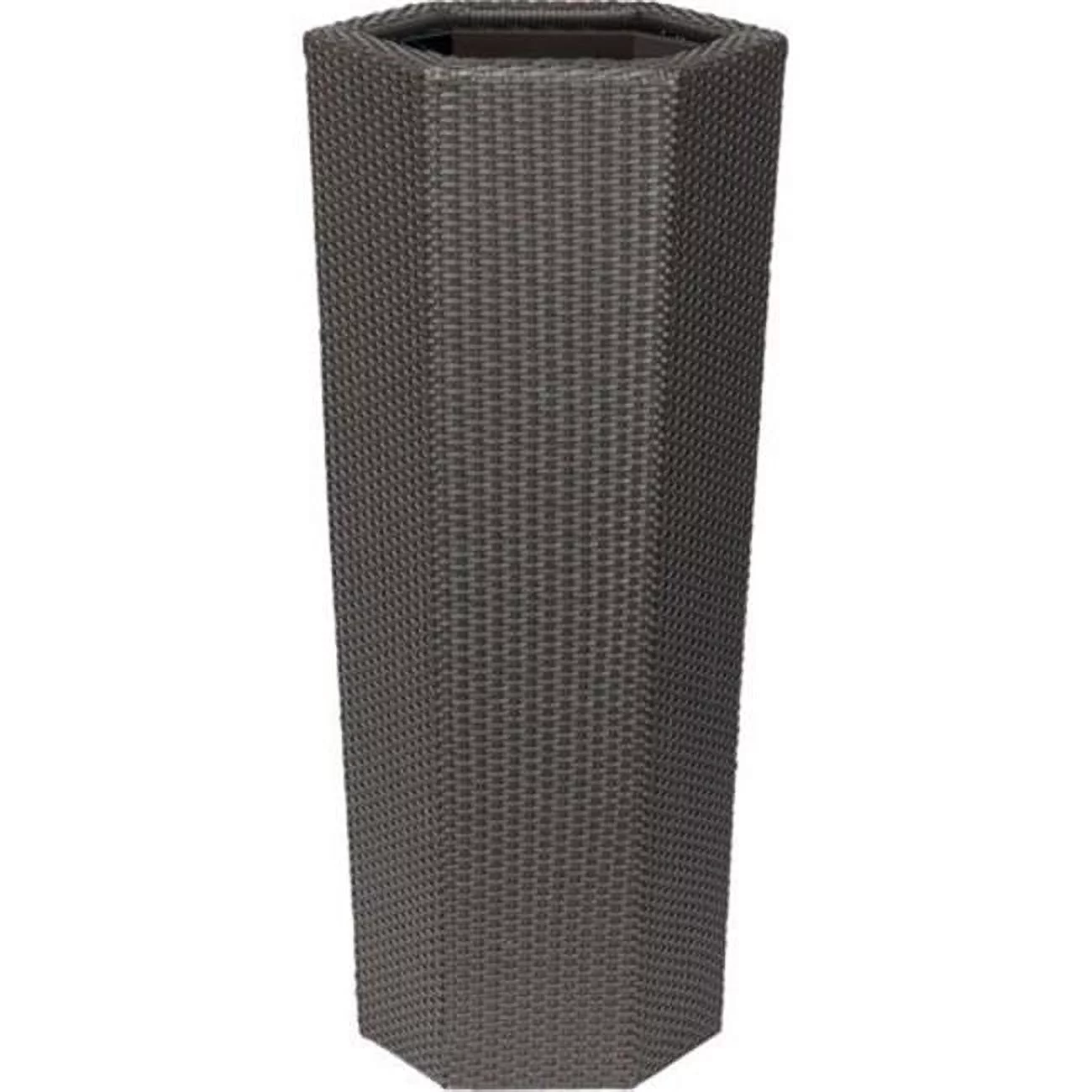 Southern Patio Westlake 10 In. Resin Rustic Galvanized Round Pleated Planter