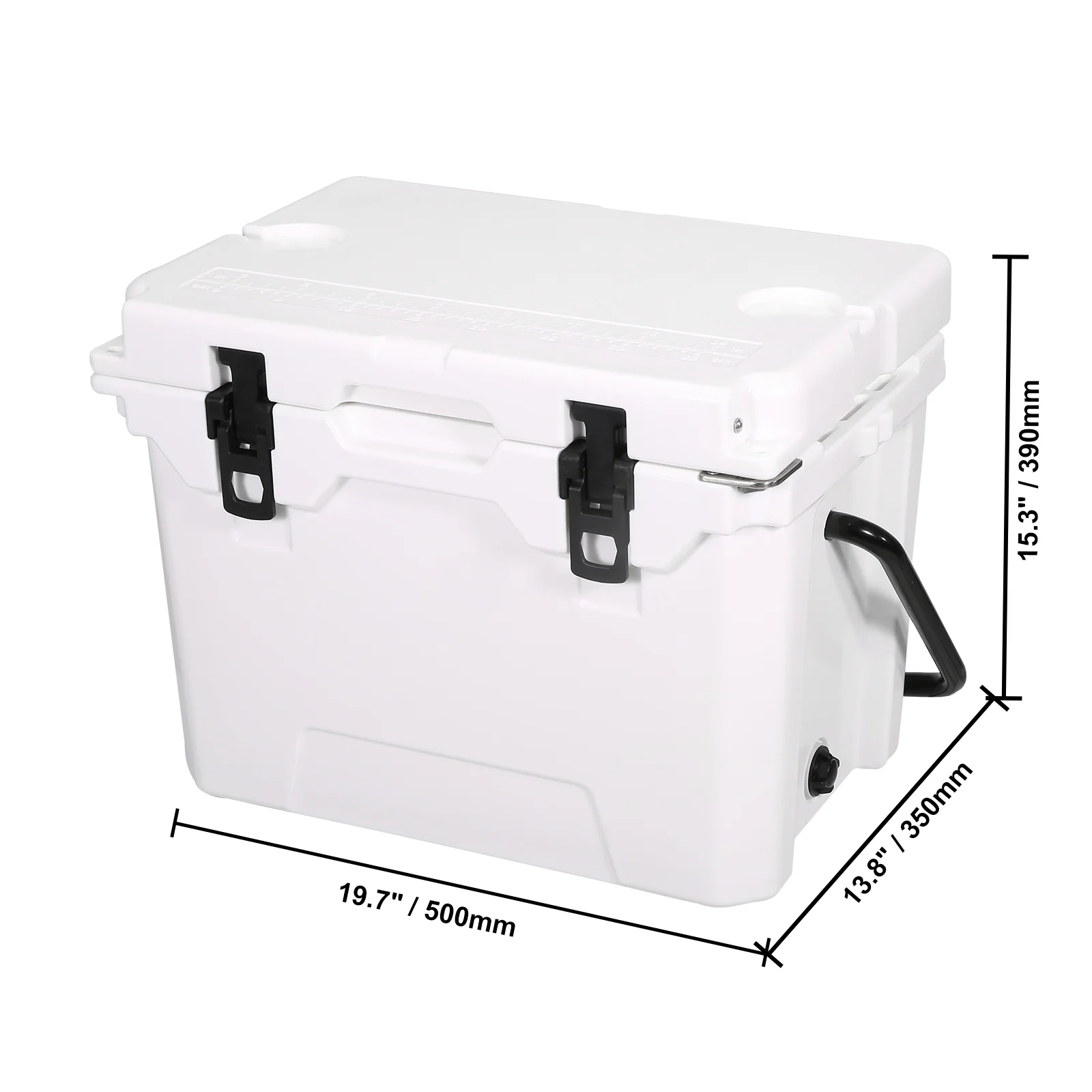 SKYSHALO 25 Quart Hard Cooler Insulated Portable Cooler 25-Can Capacity Ice Chest