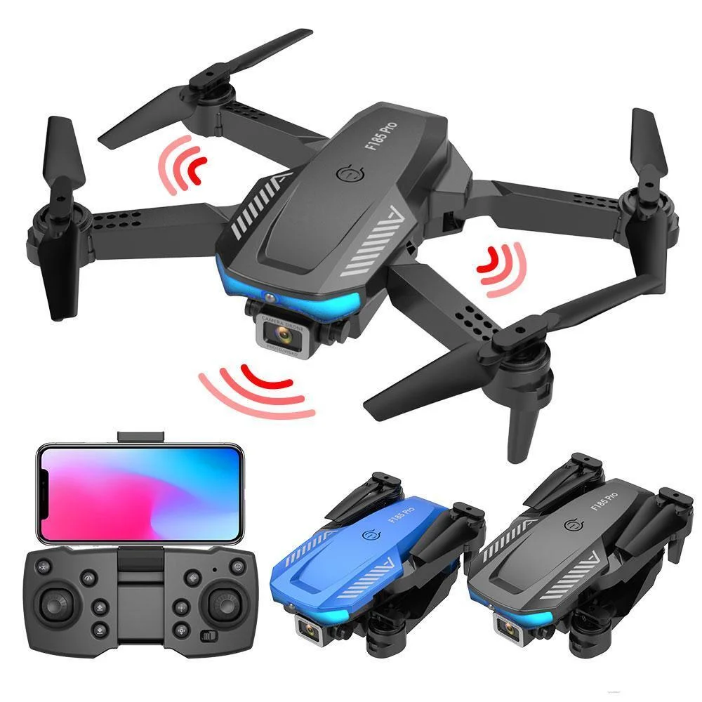 JahyElec 2023 RC Drone 4k HD Wide Angle Camera WIFI FPV Drone Dual Camera Quadcopter(Black)