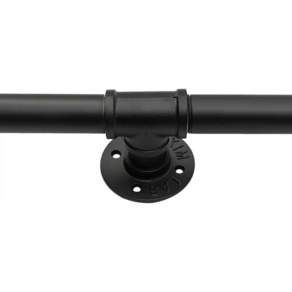 5ft Wall-mounted Handrail Stair Hand Rails Staircase Pipe Metal Handrail Black