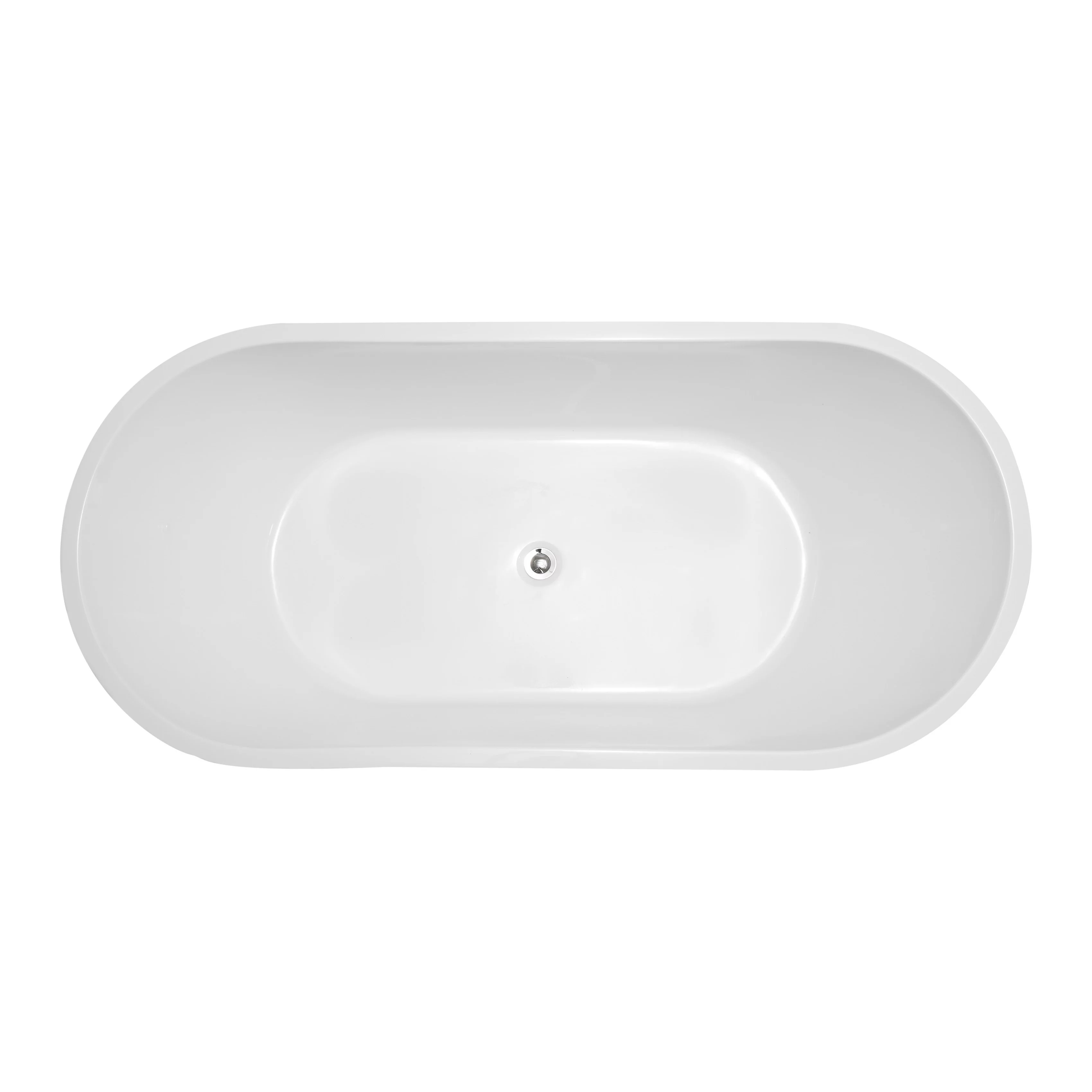 Vanity Art 63'' x 29.5'' Freestanding Soaking Bathtub
