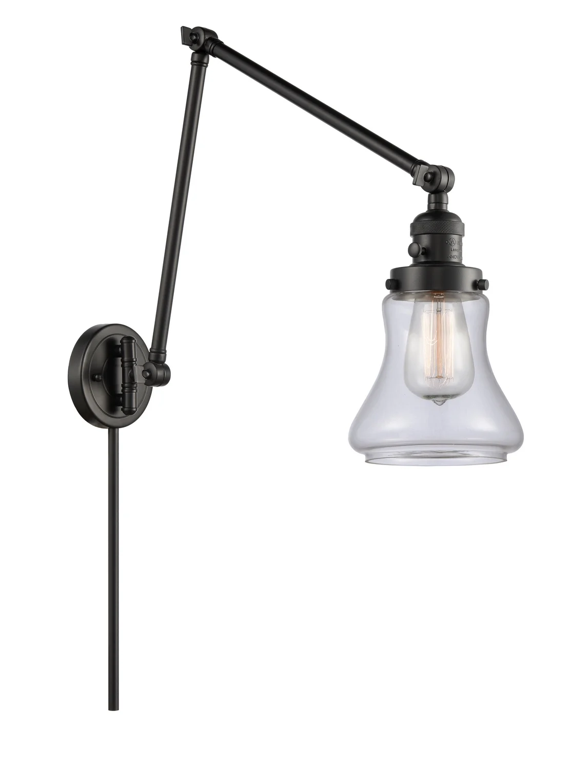 Innovations  38BKG19   Light Swing Arm Wall Lamp  Franklin Restoration  Matte