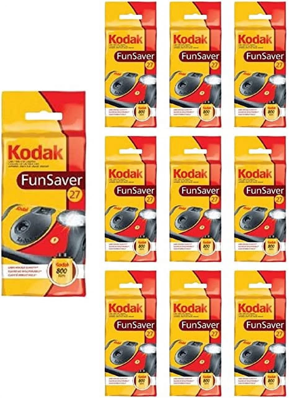 10x Kodak Disposable Camera FunSaver Flash 35mm Film One Time Use