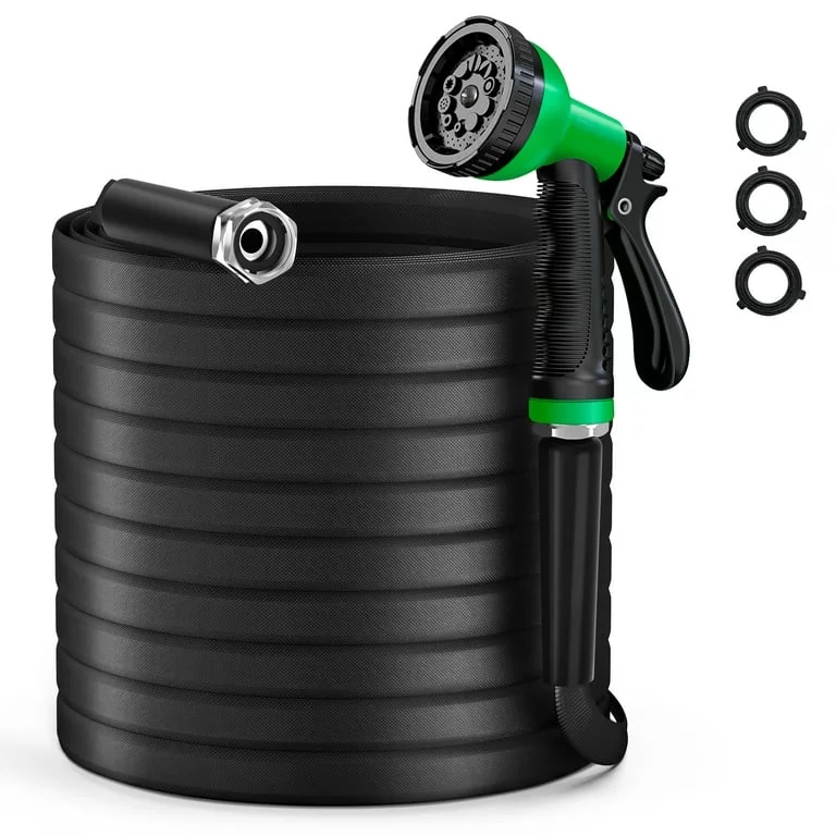 100FT Garden Hose Water Hose with 10 Function Hose Nozzle, Best Choice for Watering and Washing