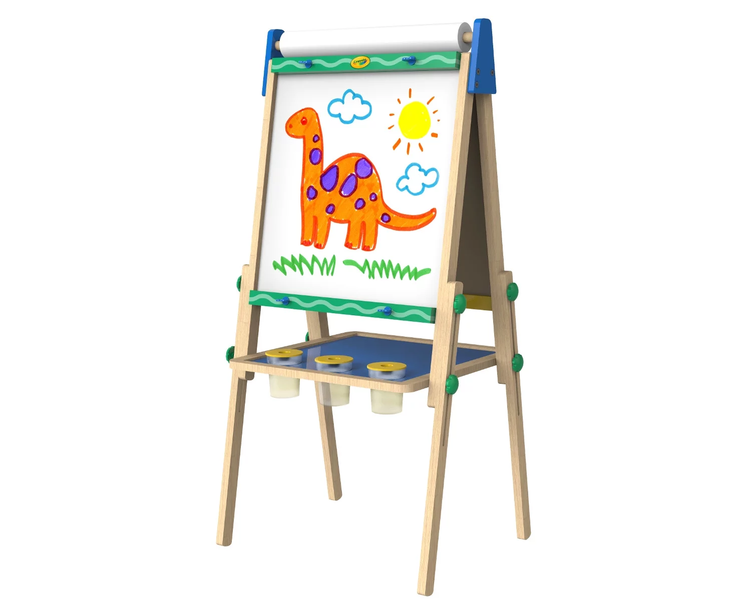 Crayola Kids' Dual-Sided Wooden Art Easel, Beginner Child