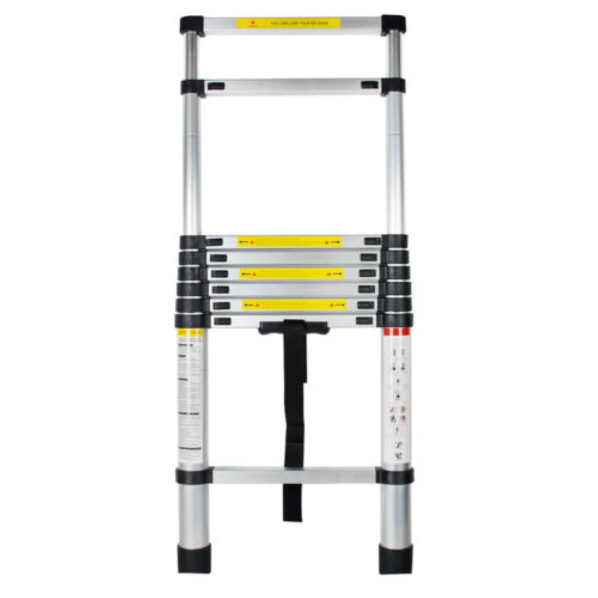 Telescopic Aluminum Ladder - Extension Folding Multi Purpose, No Assembly Required, Non-Slip, 8.5FT - Load 330lbs for Household & Outdoor Work