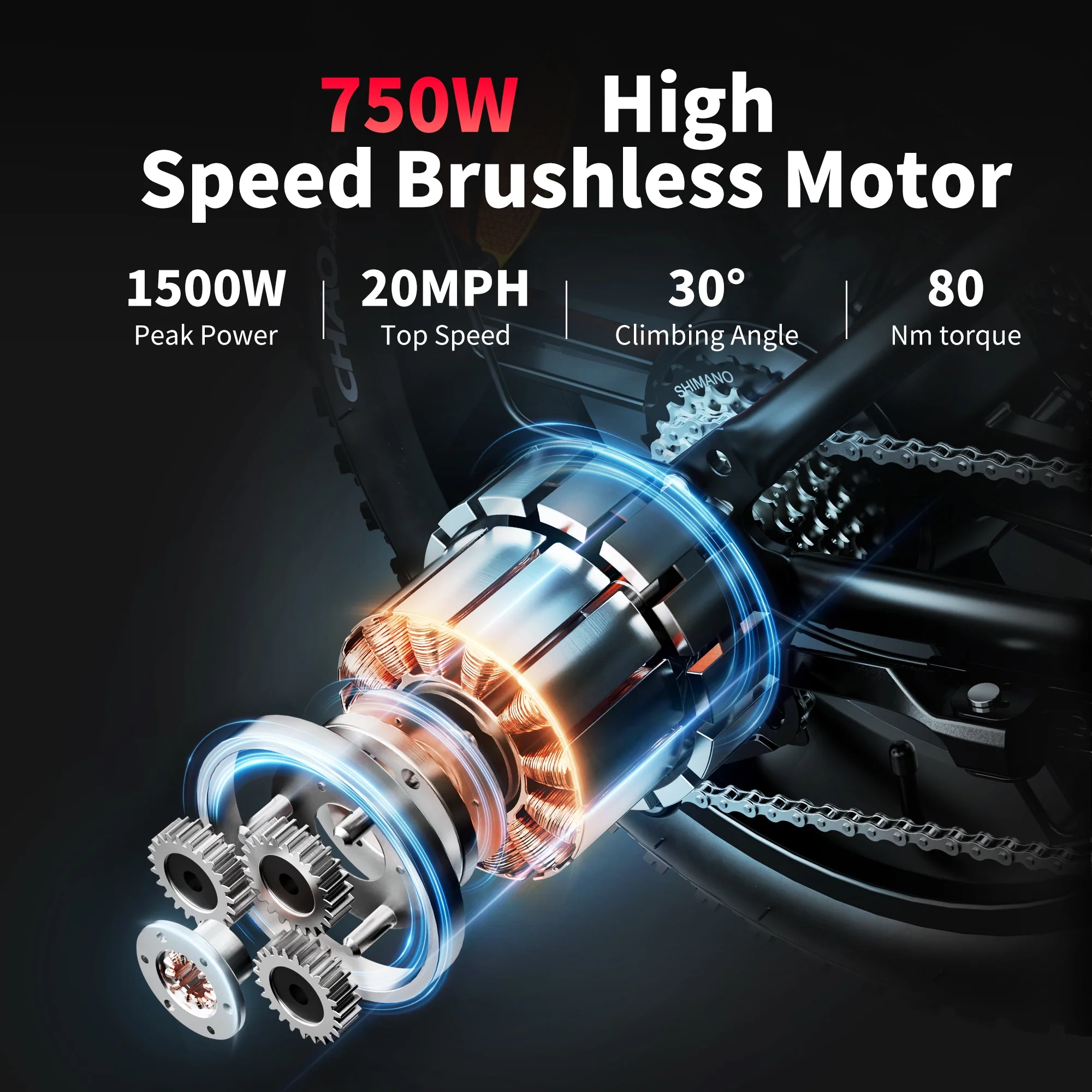 AMYET Electric Bike Adult E Bike E Bicycle Brown UL2849 48V/20Ah Dual Suspension 20