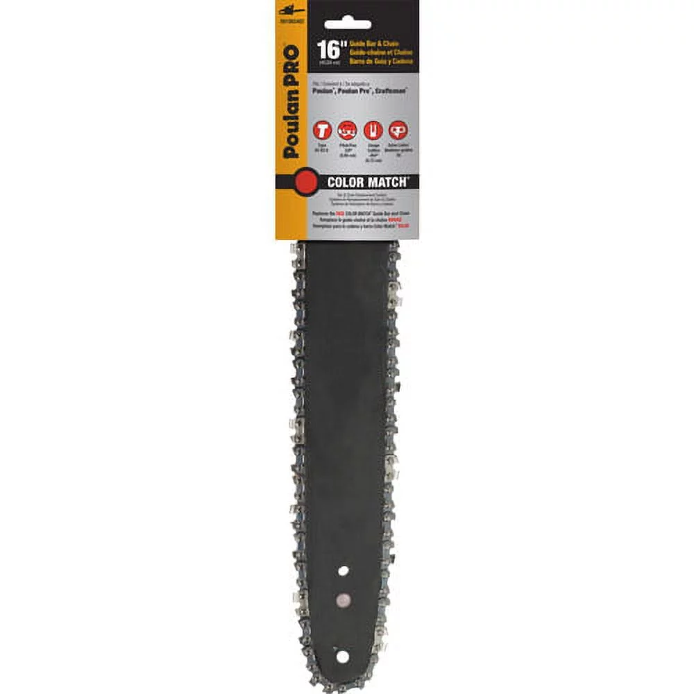 Poulan Pro 16 in. Bar and Chain Combination, .050