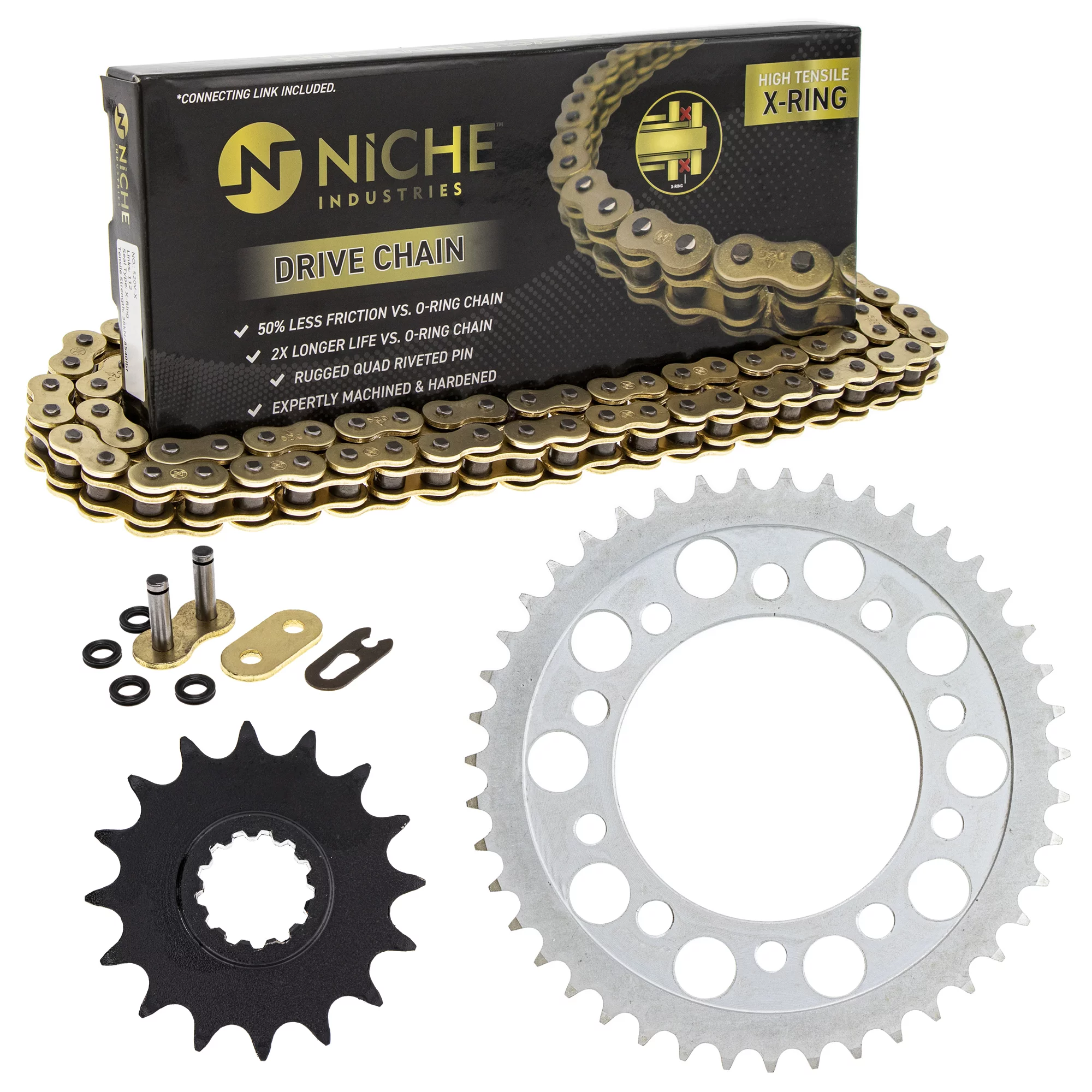 Niche Sprocket Chain Set for 1993-99 Honda CBR900RR 16/43T 520 O-Ring Motorcycle MK1004771