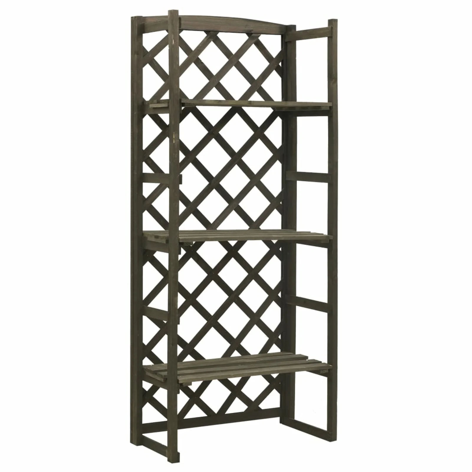 Walmeck Plant Stand with Trellis Gray 23.6