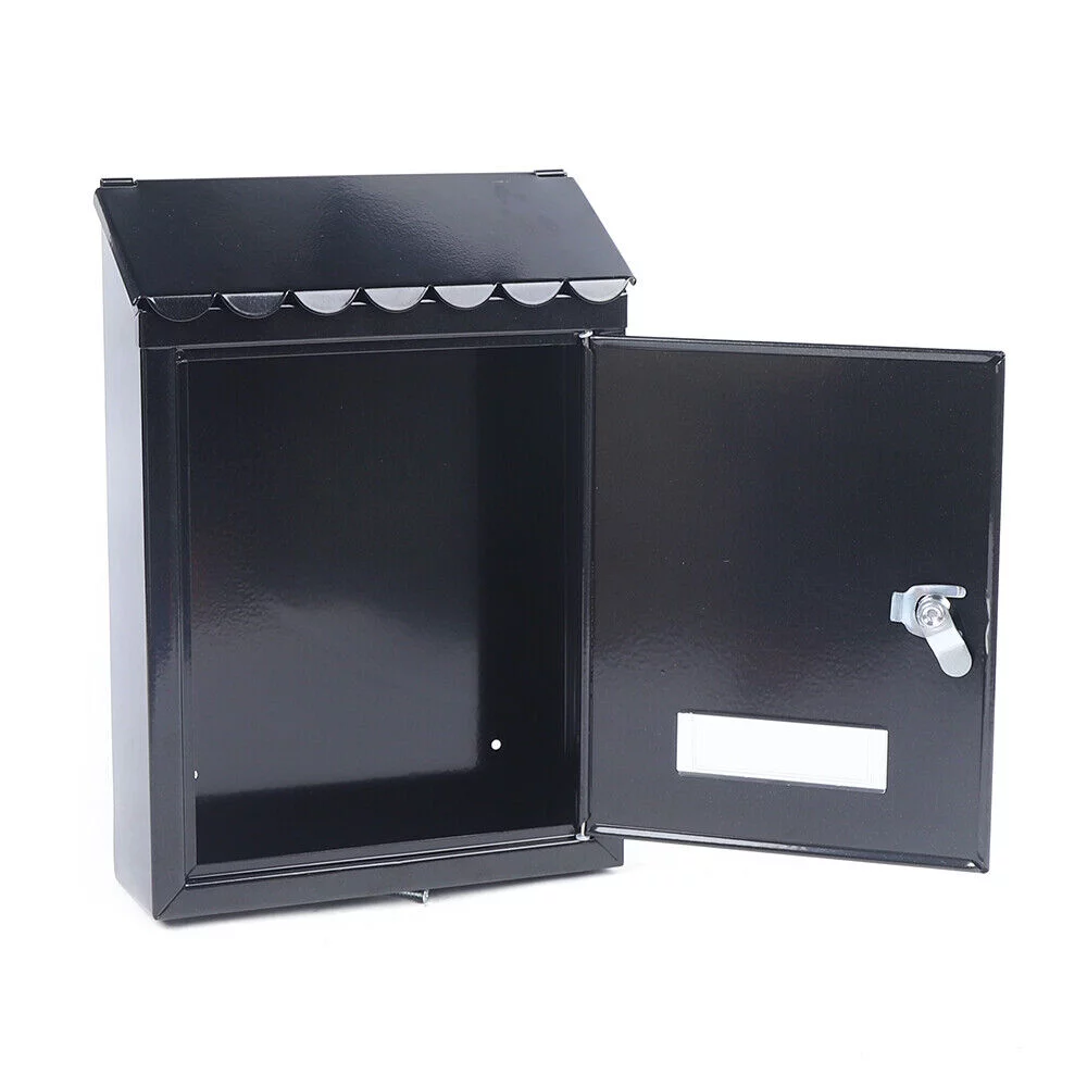 Wall Mount Mailbox with 2 Keys Large Drop Box Perspective Hole Design Waterproof