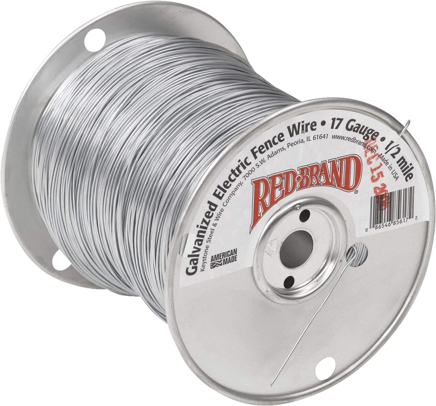 KEYSTONE STL & WIRE 85617 Elec Fence Wire, 17Gx1/2M