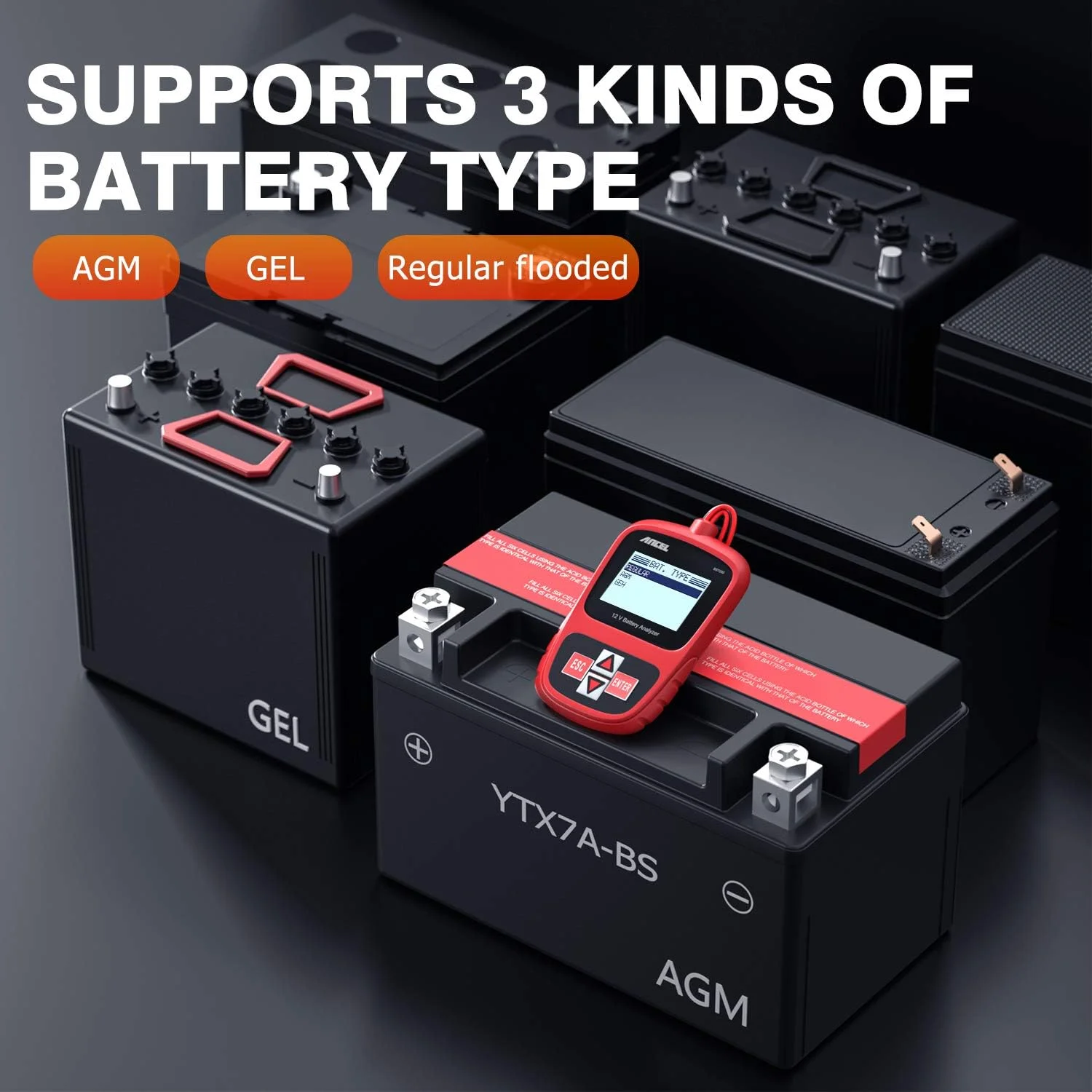 ANCEL BST200 12V Car Battery Load Tester and ANCEL AD310 Classic Enhanced Universal OBD II Scanner Car Engine Fault Code Reader