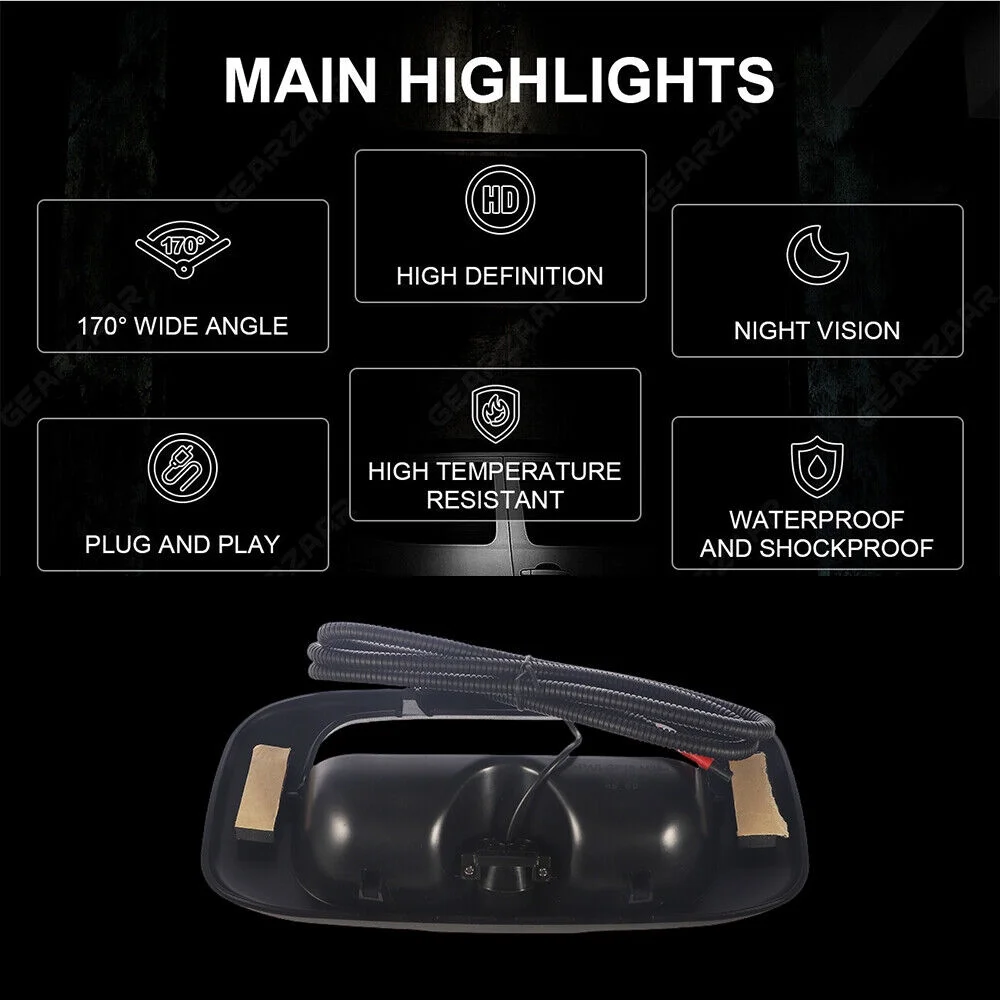 Kydely High Resolution Waterproof Replacement Rear View Camera Chevy GMC Silverado/Sierra Tailgate Handle