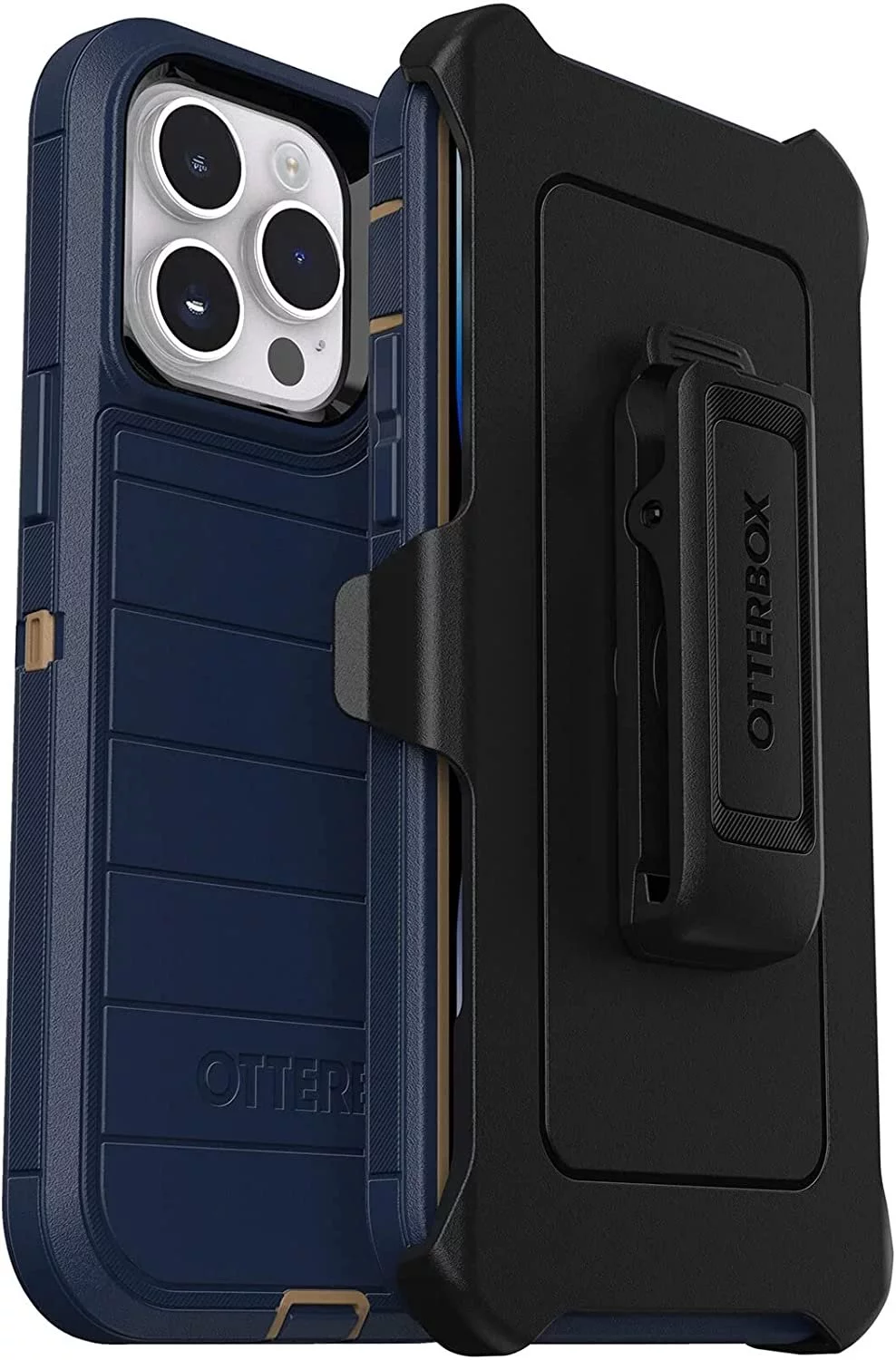 OtterBox Defender Series Screenless Edition Case for iPhone 14 Pro Max Only - Holster Clip Included - Microbial Defense Protection - Non-Retail Packaging - Blue Suede Shoes