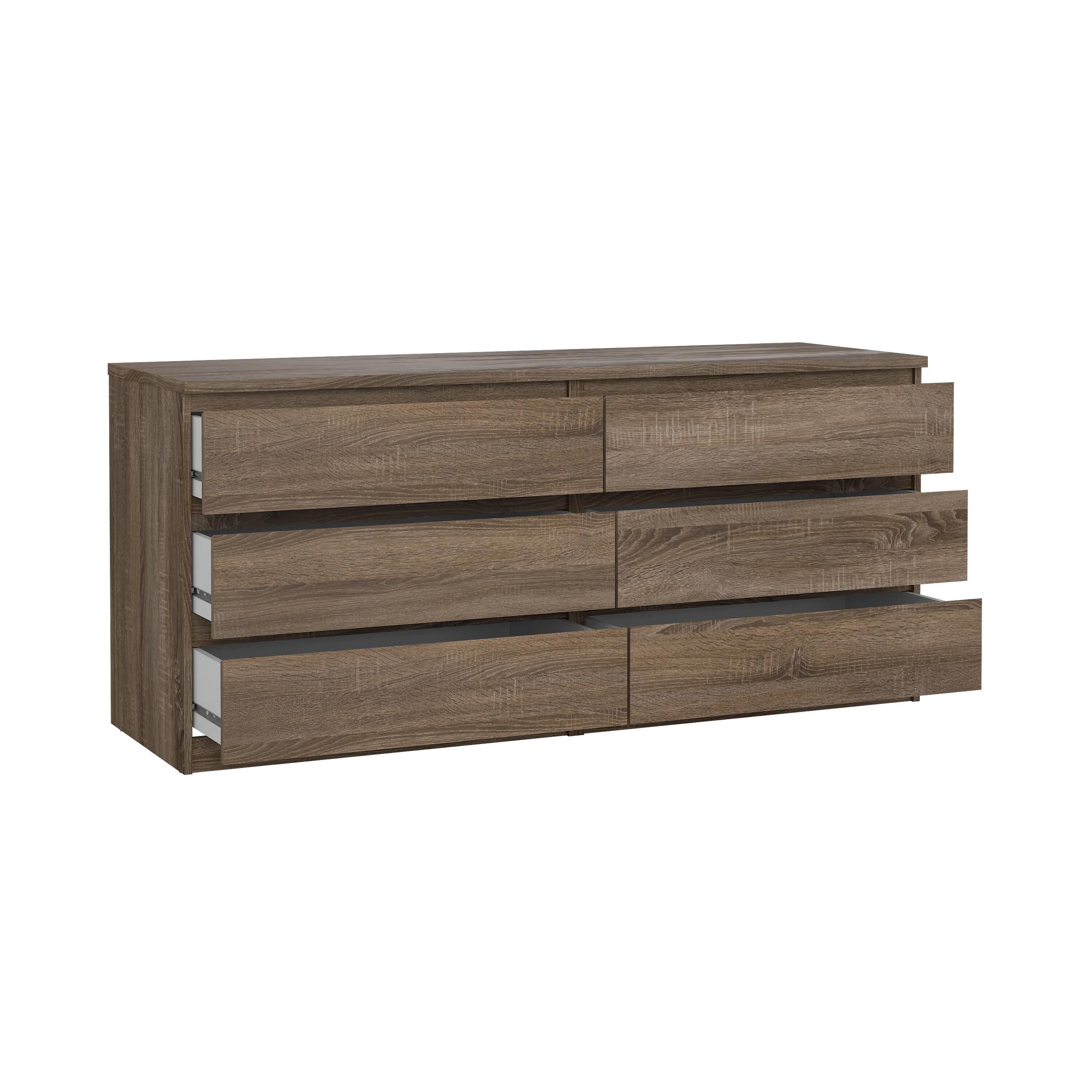Scottsdale 6 Drawer Double Dresser, Truffle Oak