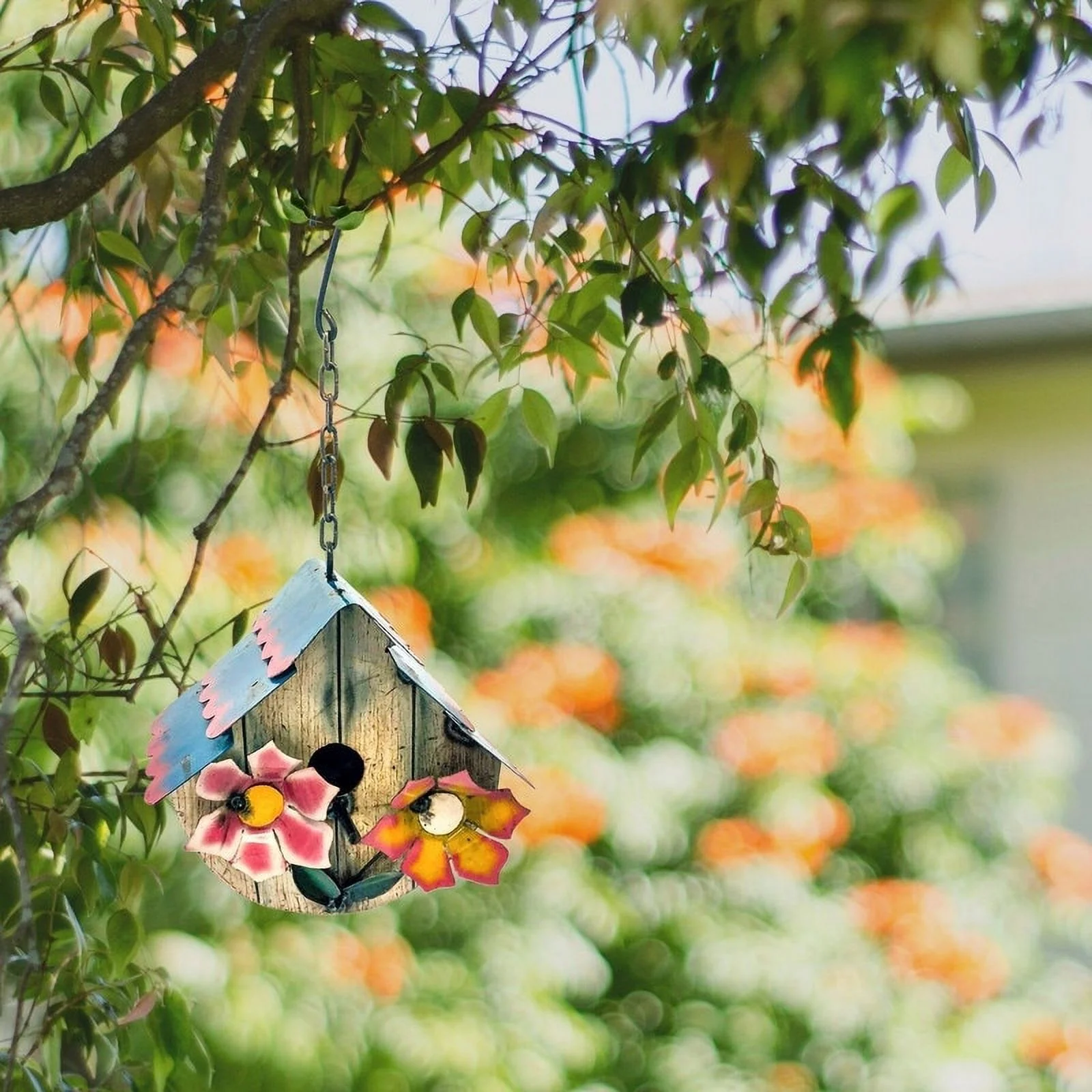 Rustic Arrow 102254 Waterdrop Design Metal Birdhouse