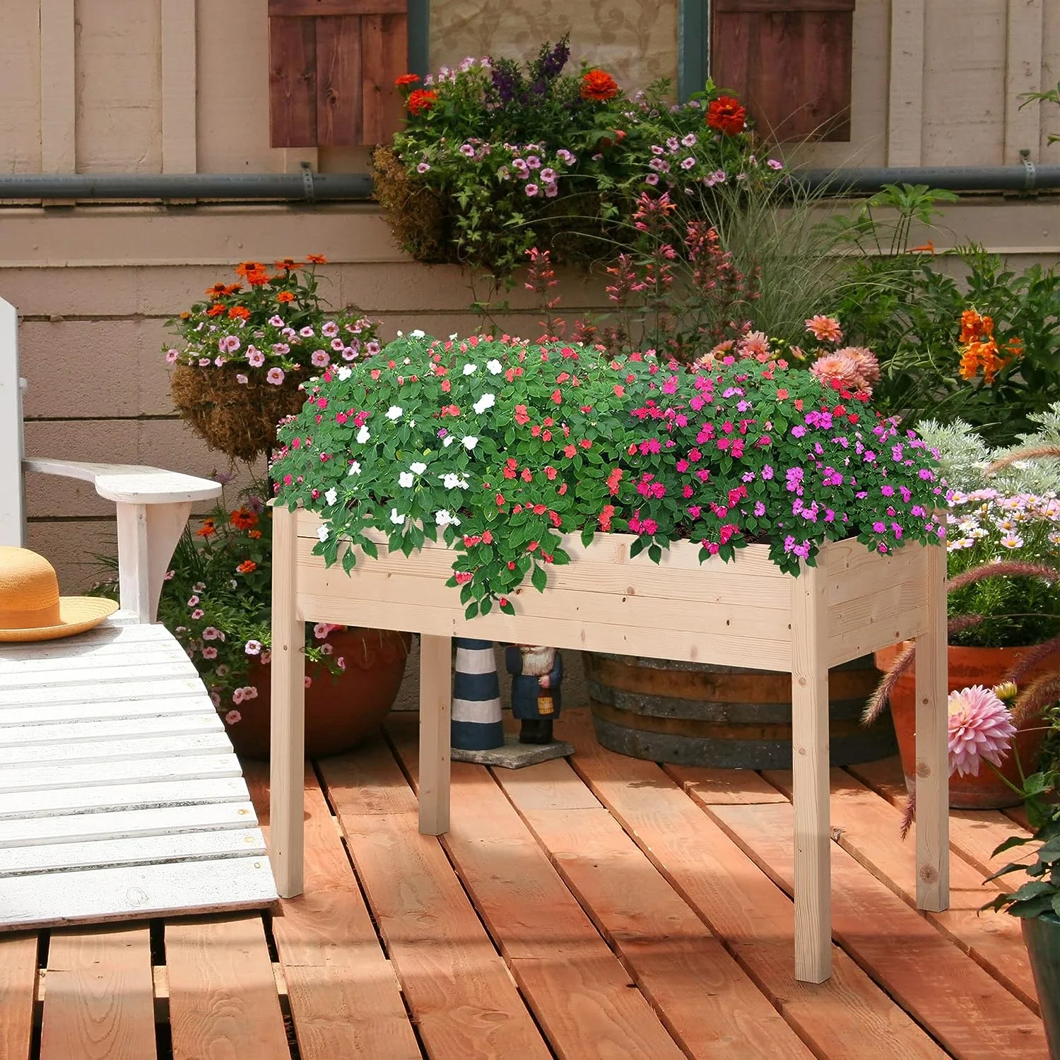 Outsunny Raised Garden Bed with Legs, 48