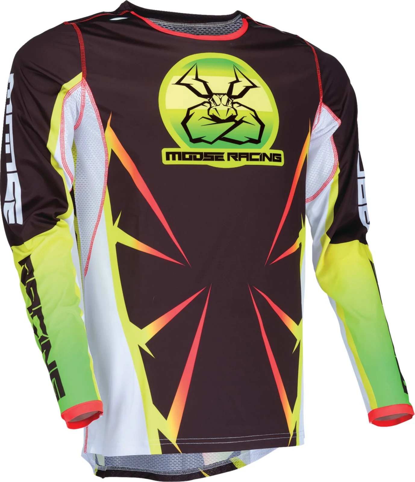 Moose Racing Agroid Mens MX Offroad Jersey Black/Yellow/White XXL