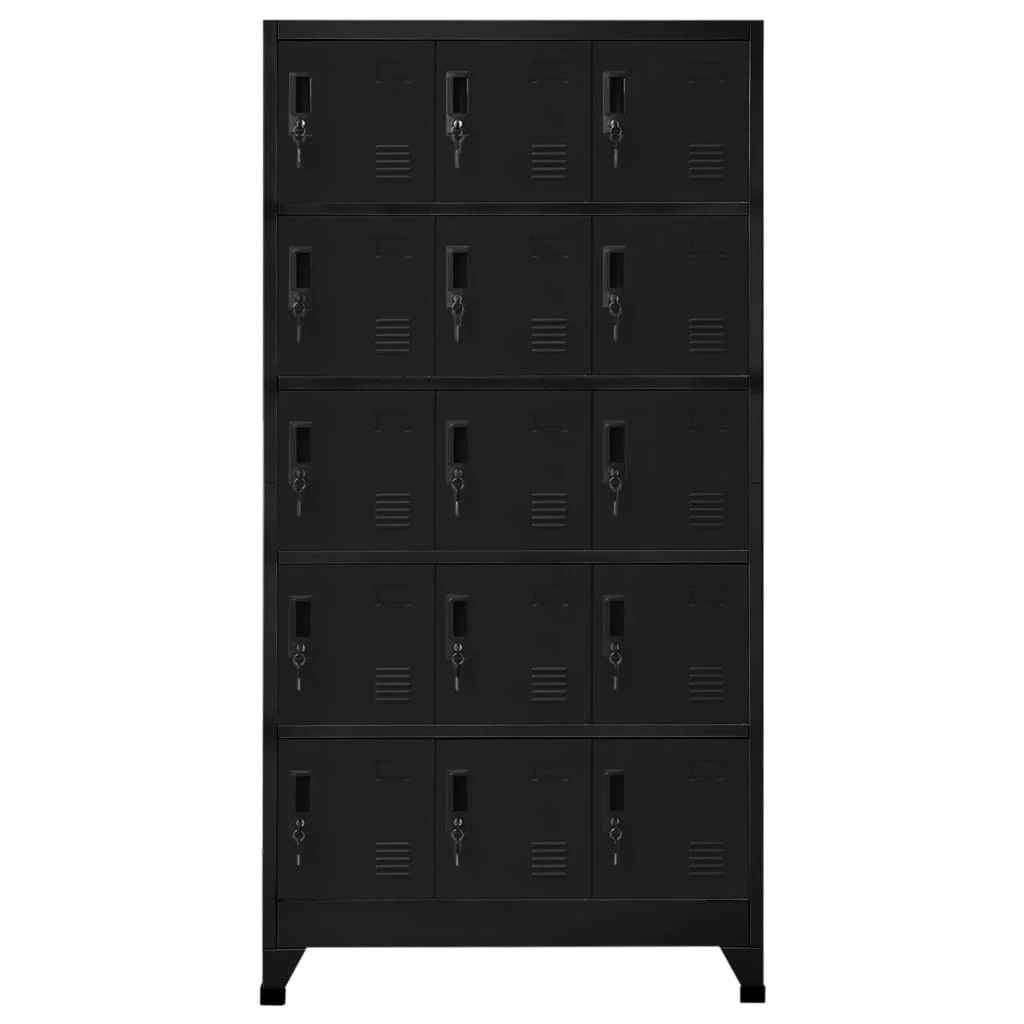 Locker Cabinet Black 35.4