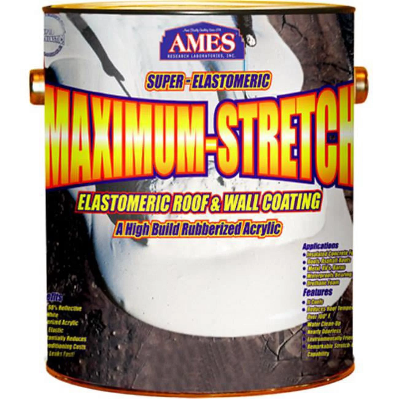 Ames Research Laboratories MSS1 Water Base High Strength Elastomeric Roof Coating - Gallon, White