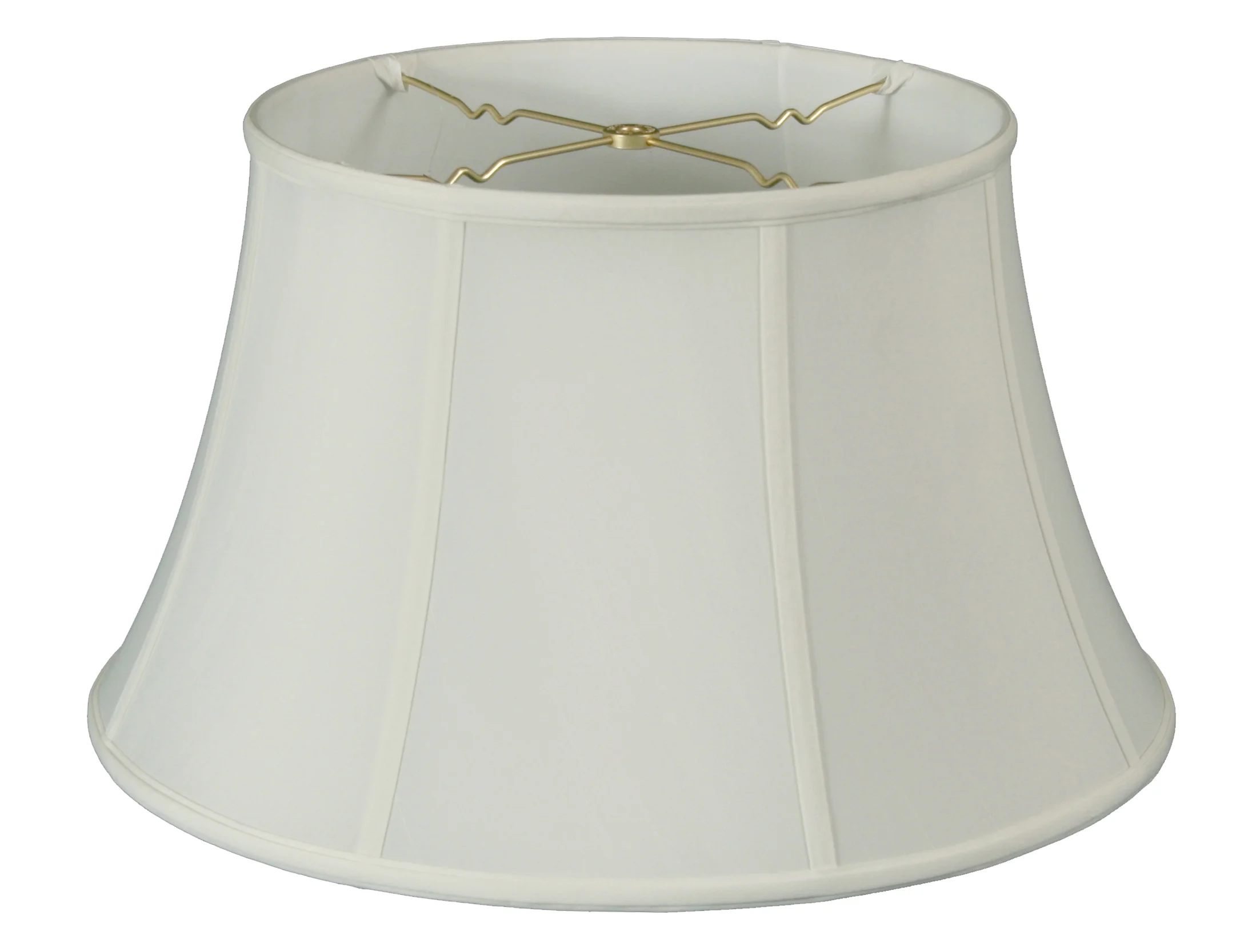 Royal Designs Shallow Drum Bell Billiotte Lamp Shade - White - 13 x 19 x 11.26 - BS-711-19WH