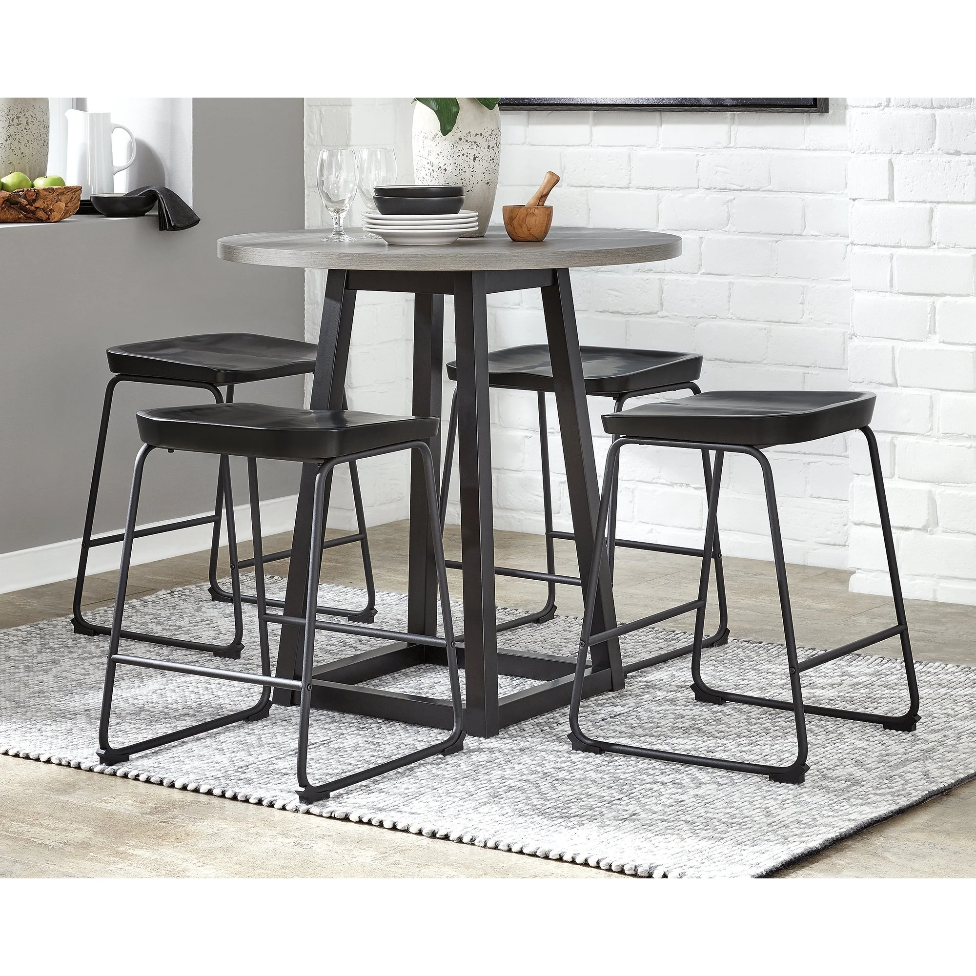 Signature Design by Ashley Showdell Modern 36 Round Counter Height Round Dining Table