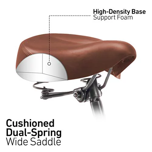 sixthreezero Around the Block Women's 26 In. Single Speed New Beach Cruiser Bicycle with Rear Rack, Pine Melon