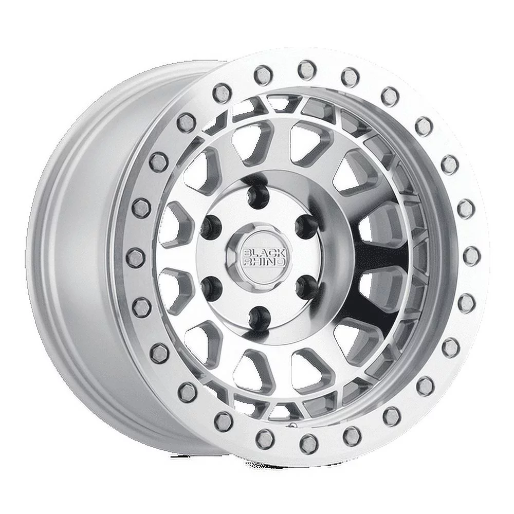 Black Rhino Aluminum Rim PRIMM 17X8.5in Silver with Mirror Face and Machined Ring Finish, 1785PRM-85127S71