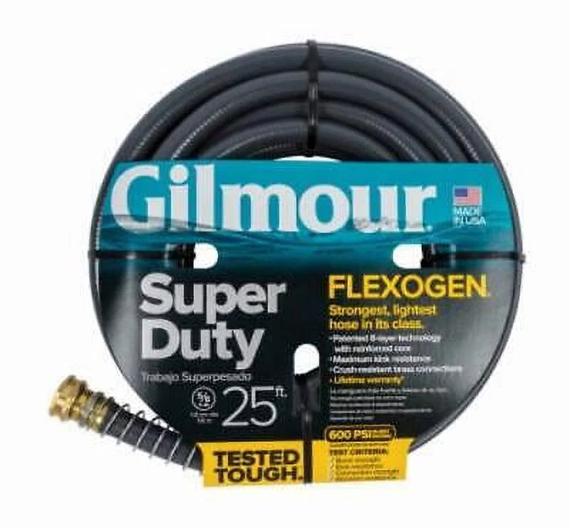 Gilmour Flexogen 5/8 in. Dia. x 25 ft. L Gray Garden Hose