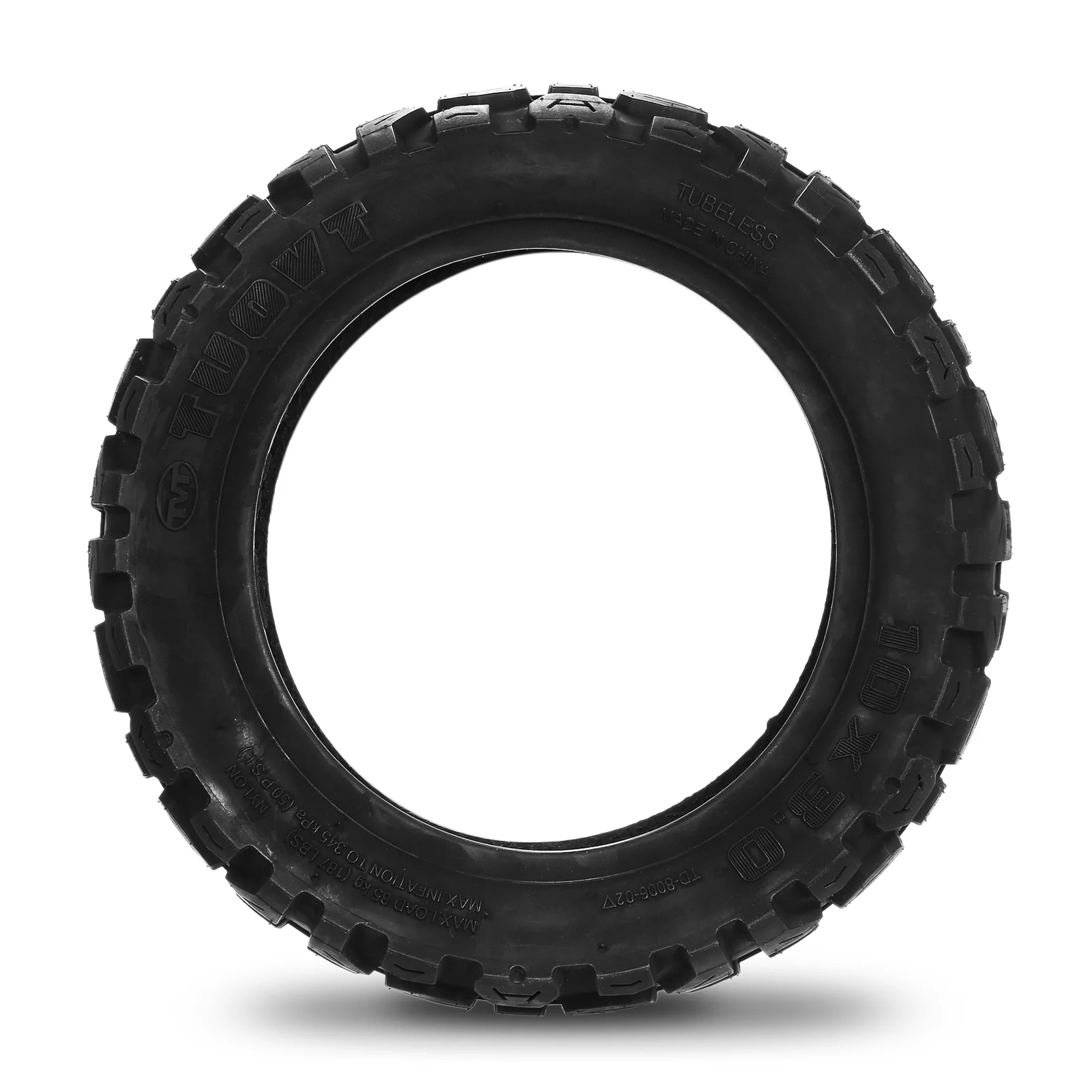 Lixada Electric Tire 10 x 3.0 Tubeless Solid Non-Slip Off Road Durable Explosion Proof for 10 Inch Electric Scooter
