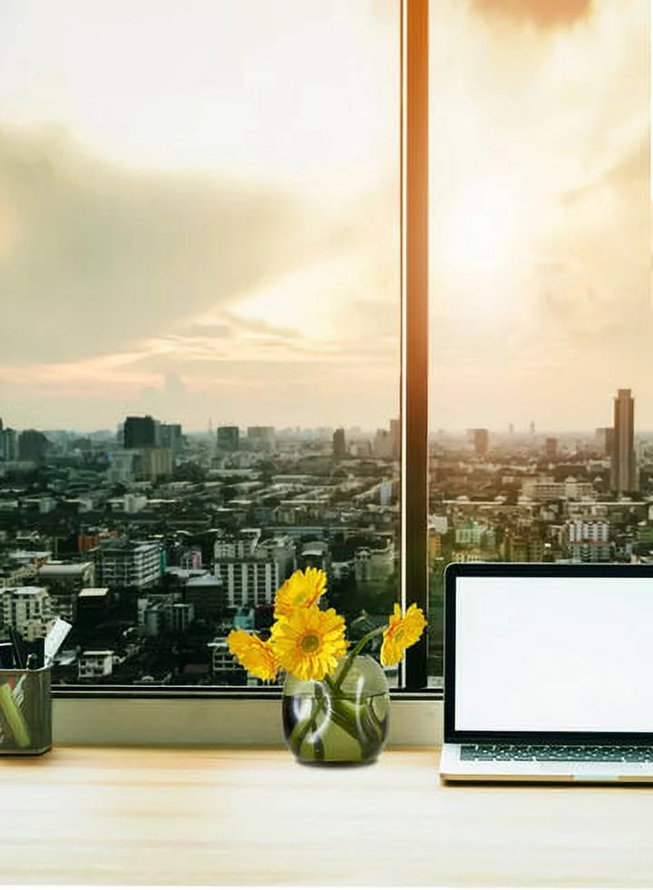 Serene Spaces Living Green Cube Dimpled Glass Vase, 5