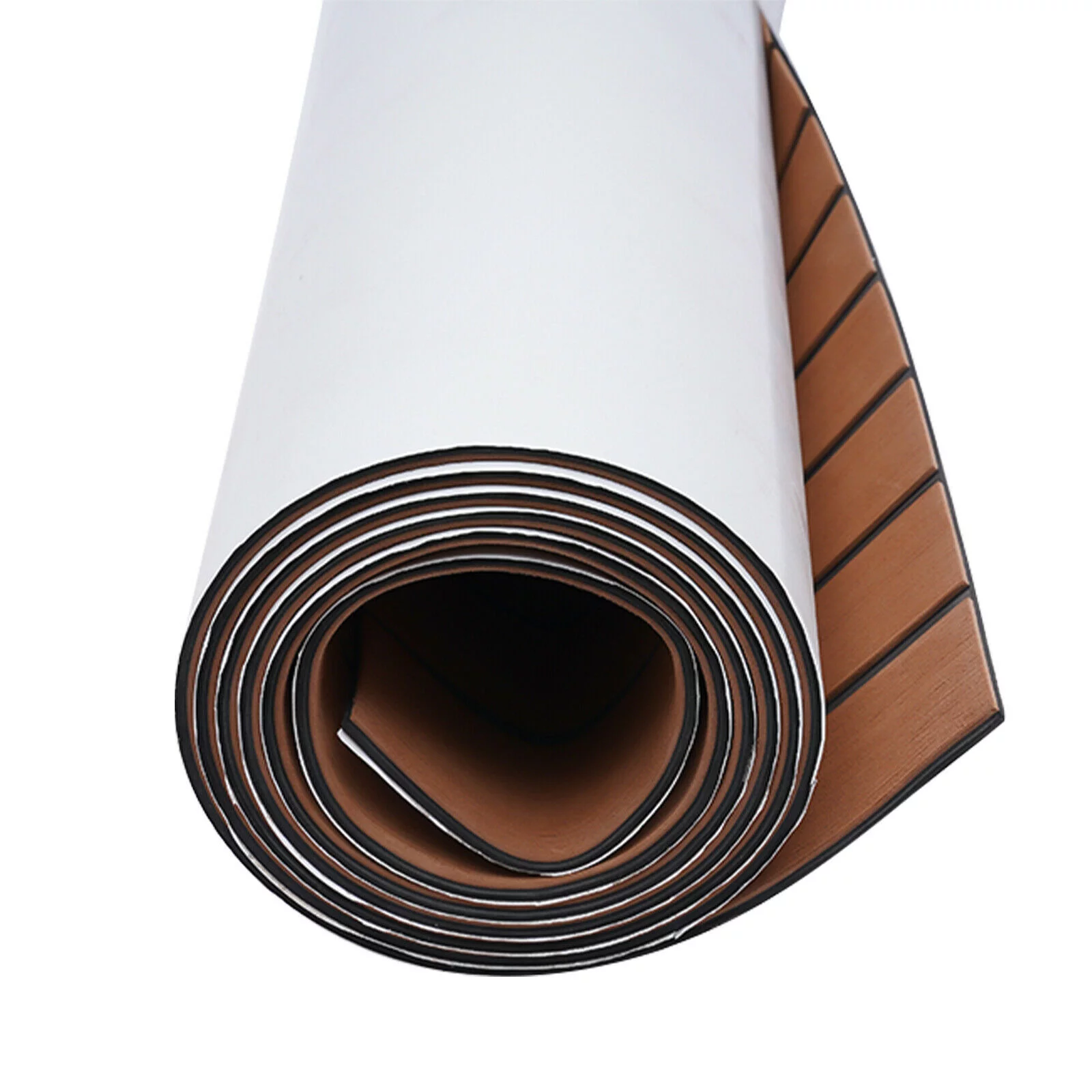 Mkyiongou EVA Faux Teak Sheet Foam Boat Yacht Decking Pad Marine Flooring Mat 106''X35''