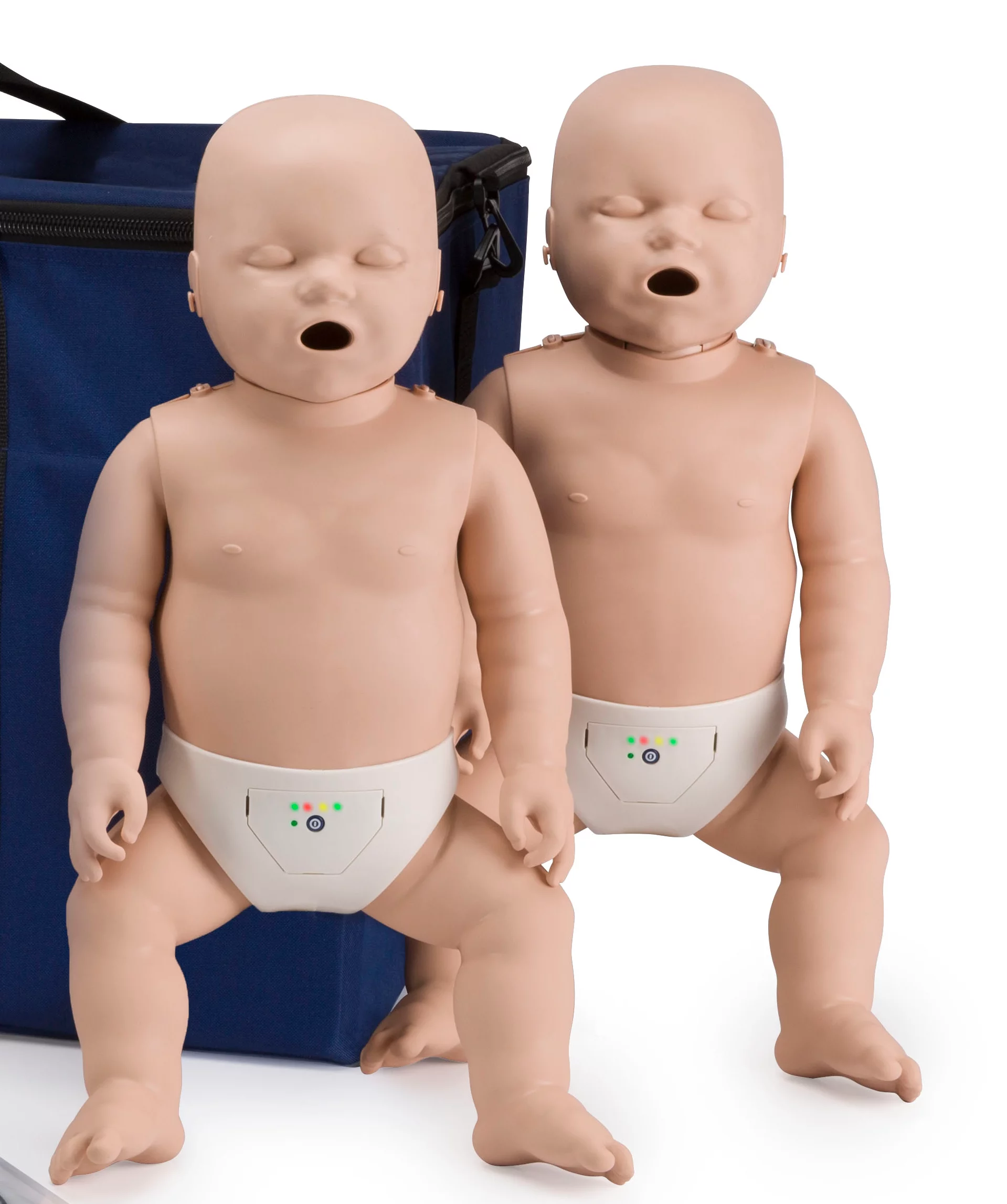PRESTAN TAKE2 Kit Medium Skin Manikins (2 Adult, 2 Infant) WITH Feedback, 2 AED UltraTrainers