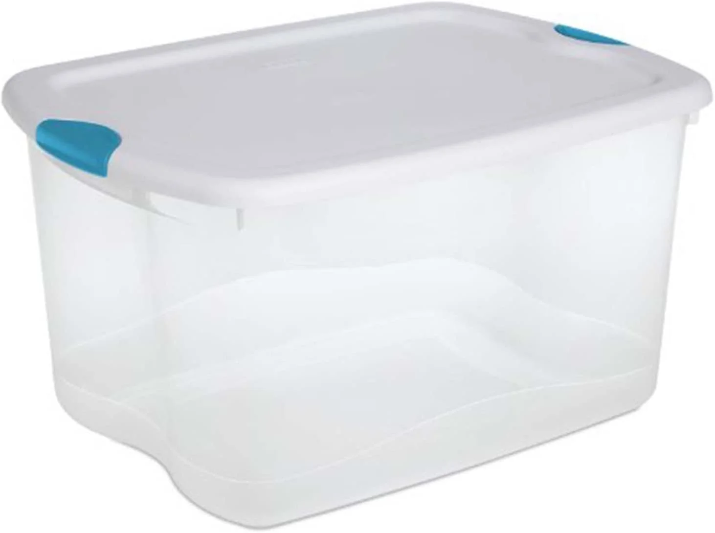Storage Box With Latch Lid, Clear, 64-Qt.