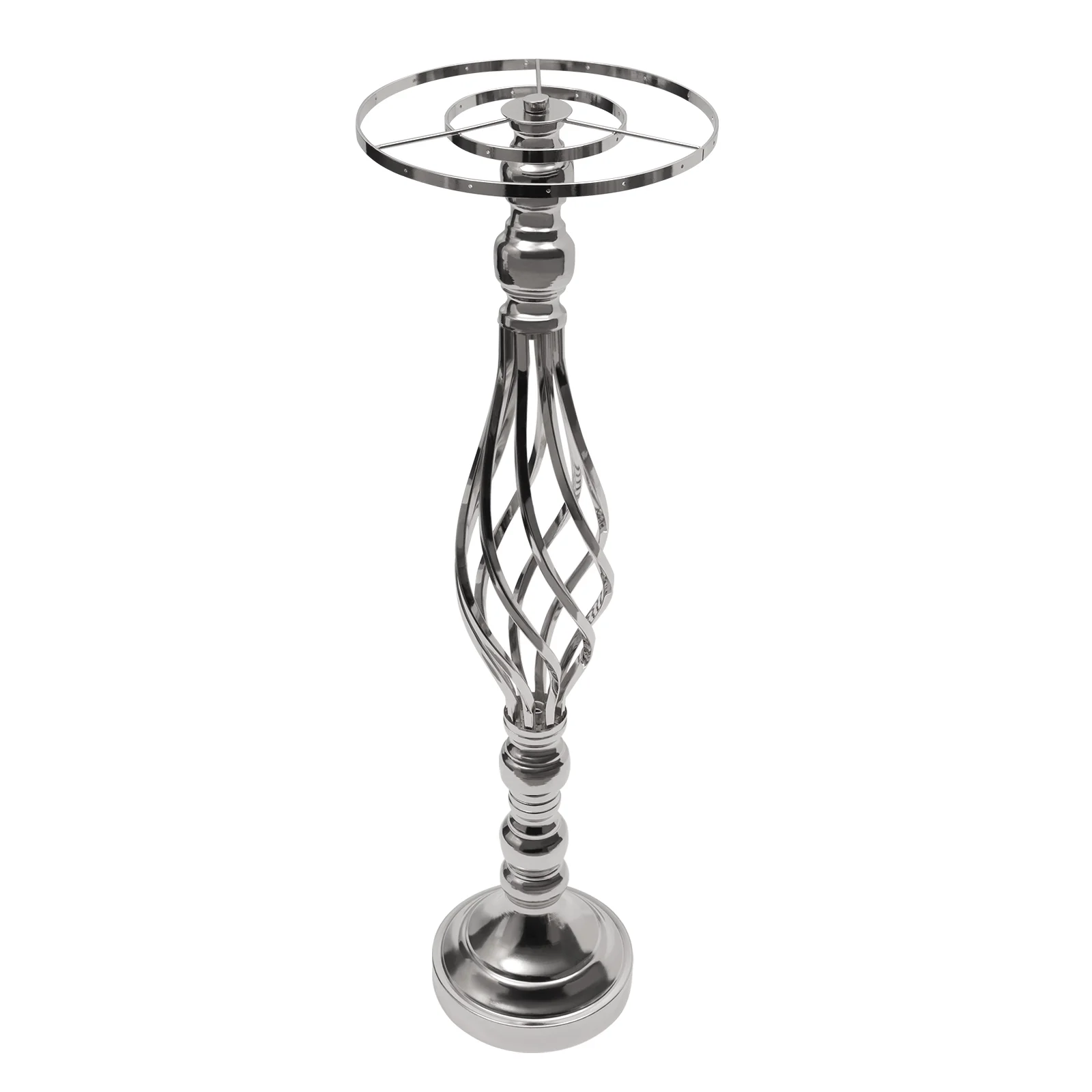 Miumaeov 10pcs Crystal Flower Vase Wedding Table Centerpieces Flower Stand 21.7inch Tall