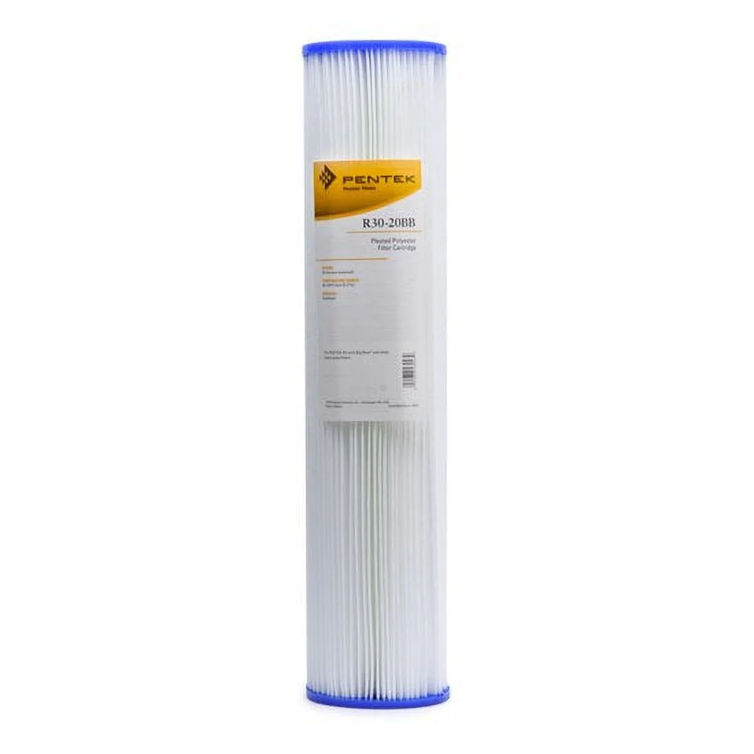 Package Of 8 Pentek R30-20BB Pleated Polyester Water Filters 20