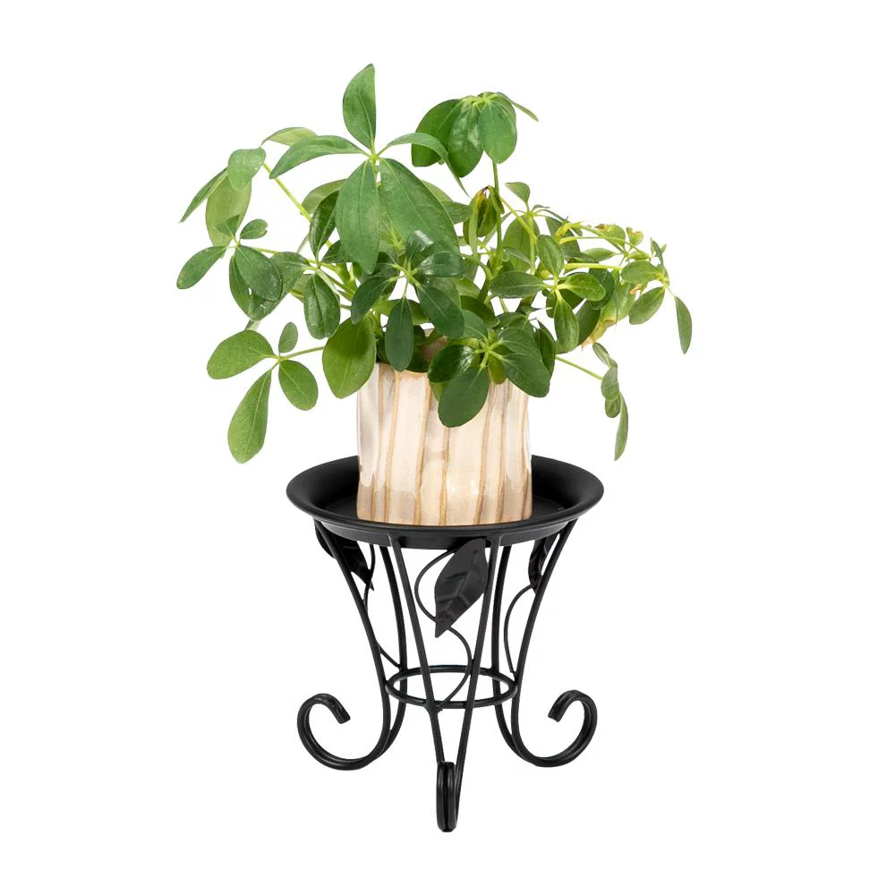 SalonMore 1 Pack Plant Stand,Potted Flower Pot Rack Stand,  Heavy Duty Support Holder Metal Black