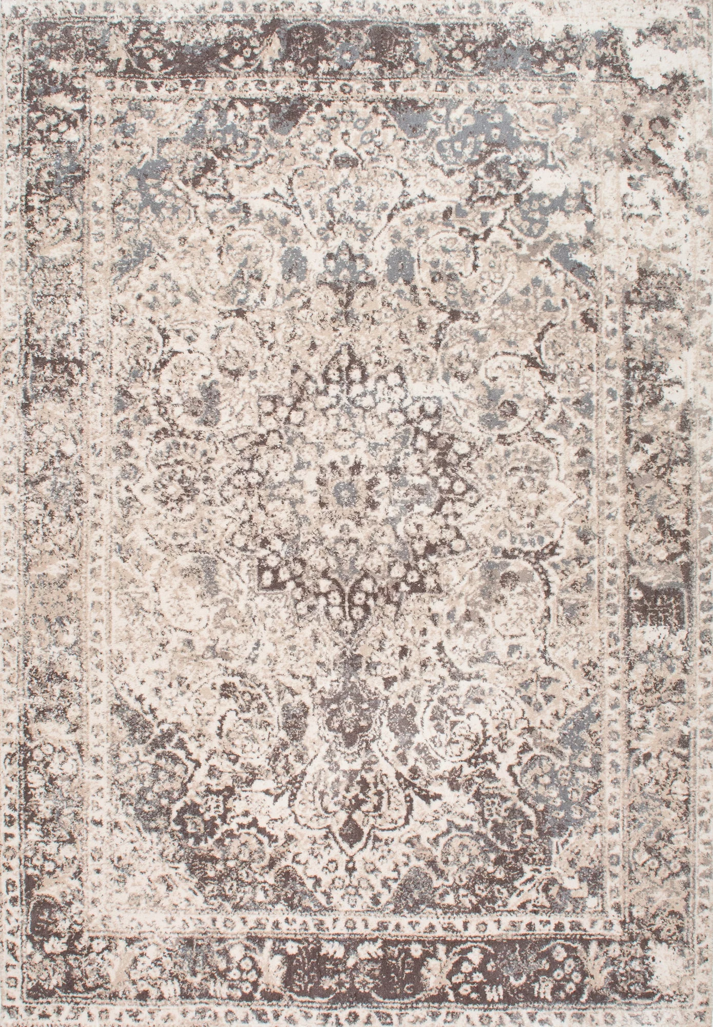 NuLoom Armsdale Vintage Verdell Medallion Beige 8'6