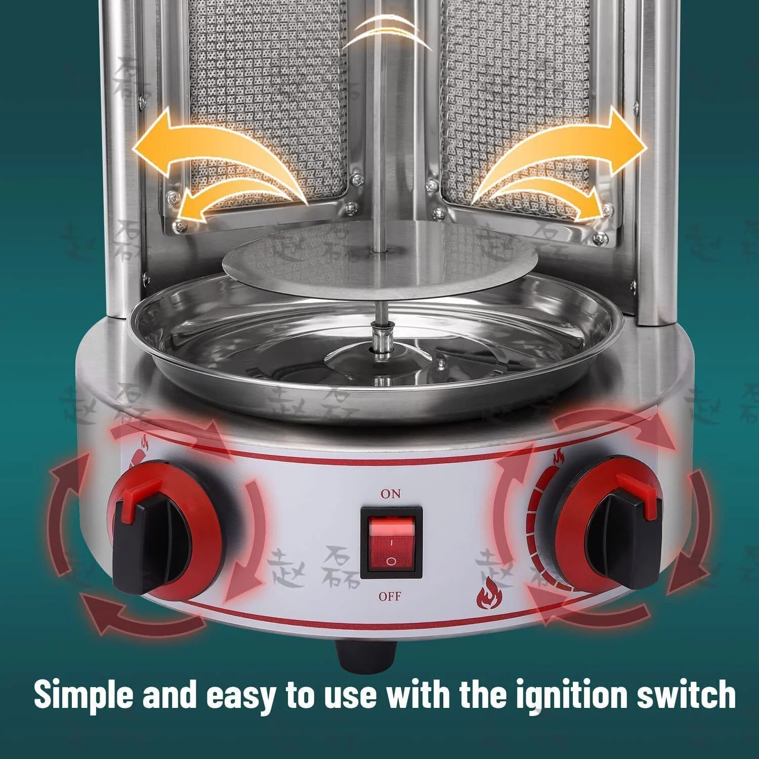 Vertical Gas Broiler Shawarma Machine Doner Kebab Gyro Broiler Shawarma Machine