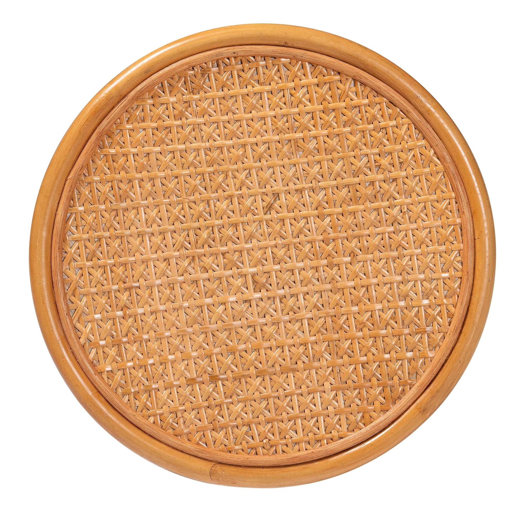 bali & pari Eldon Boho End Table, Small, Light Honey