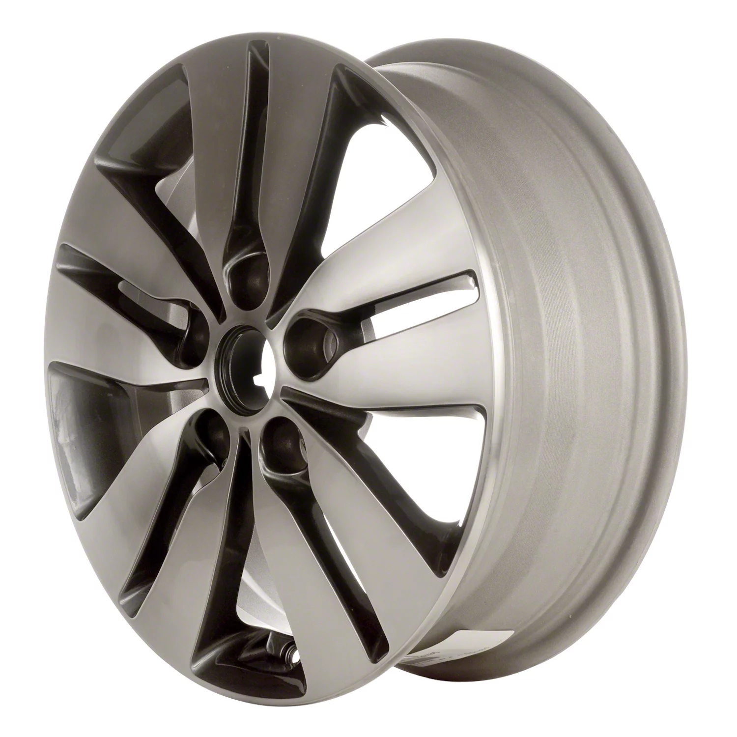 Pre-Owned Original Equipment  Machined and Painted Medium Charcoal Metallic Aluminum Wheel 16 x 6 fits 2013 KIA Forte (Good)