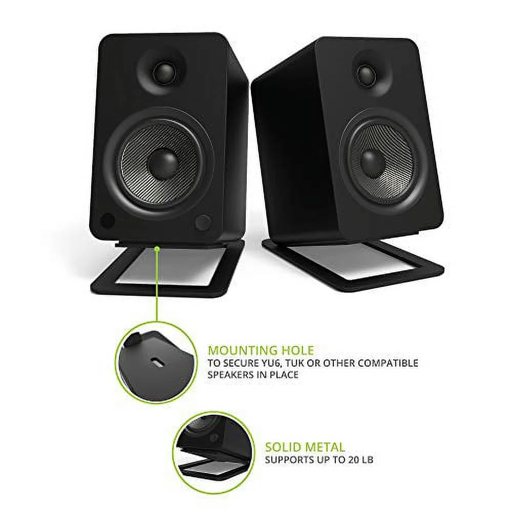 Kanto Desktop Speaker Stands for Large Speakers, Black