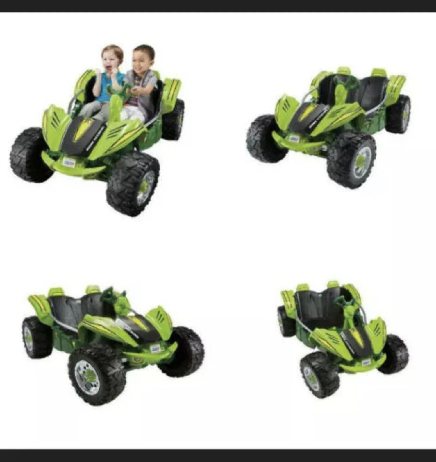 12V Power Wheels Dune Racer Extreme Electric Ride-On Car for Children GREEN Brand New
