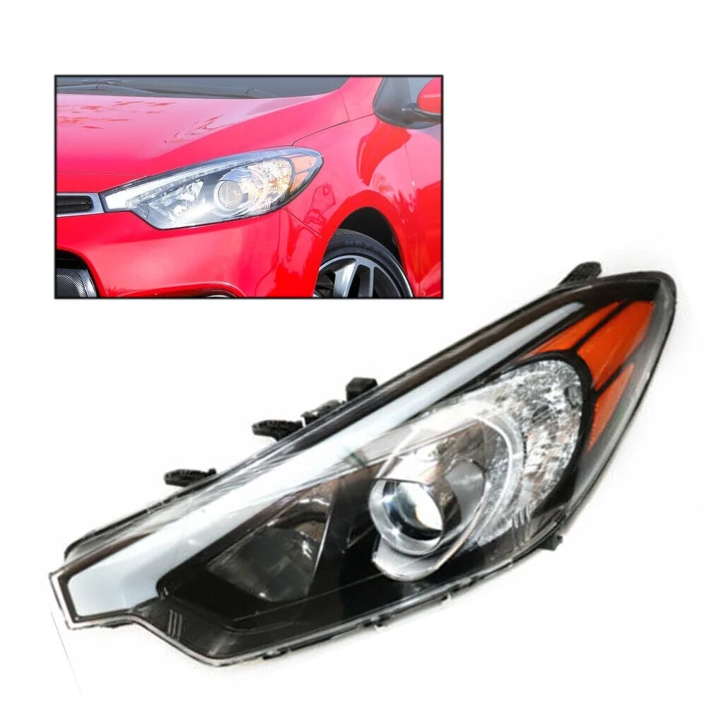 Left Driver Side Halogen Headlight Assembly for 2014 2015 2016 Kia Forte Models