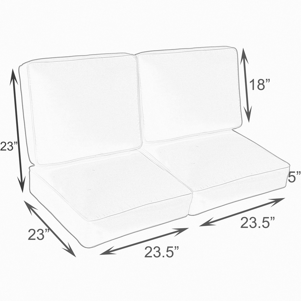 Humble and Haute Westby Crimson Indoor/Outdoor Corded Loveseat Cushion Set