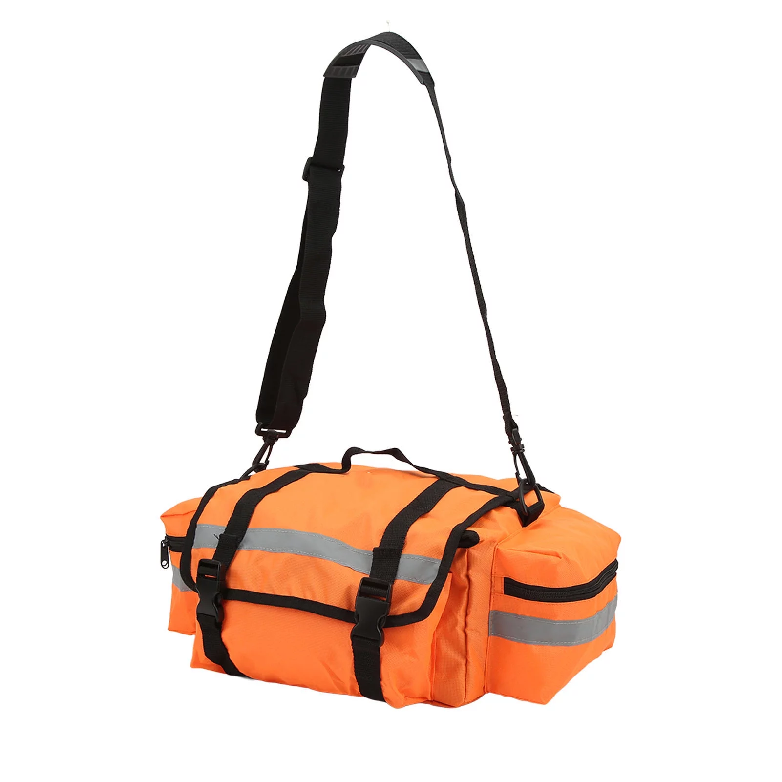 Uadme Emergency Bag, Waterproof Outdoor Empty First Responder Bags Large Capacity First Emergency Bag Orange, Multiple Pockets and Organized Compartments Inside