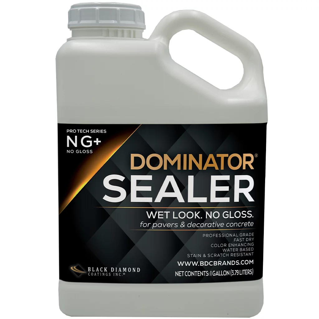 1 Gal. DOMINATOR NG+ Clear Acrylic Sealer | No Gloss Paver Sealer | Wet Look, Color Enhancing | Professional Grade | Concrete Pavers and Decorative Concrete | Fast Dry | Driveway, Patio and Walkways